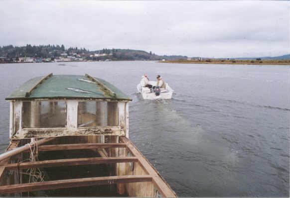 The ENA being towed to
 the Museum